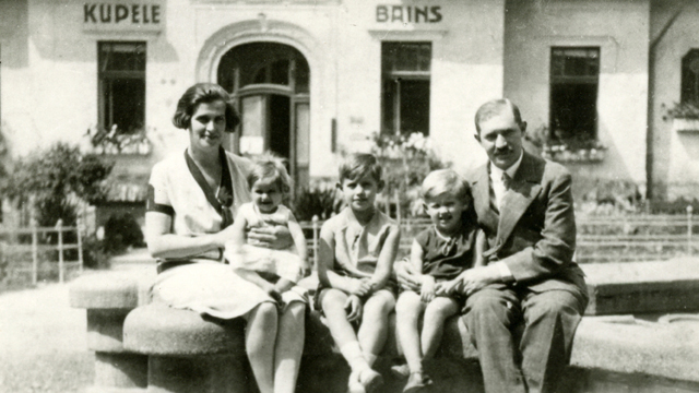 Edie’s family in the 20’s at a resort. Edie is the baby in her mother’s lap. In the center is Klara who was hidden throughout the Holocaust by her music professor and on the right is sister Magda who was with Edie during the entire incarceration. Credit: The private collection of Dr. Edith Eva Eger.